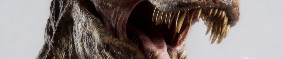 A Tyrannosaurus Rex reading Chokepoints by Edward Fishman